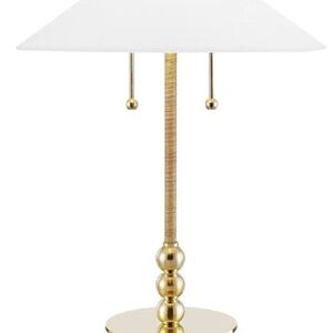 Elegant Gold and White Table Lamp